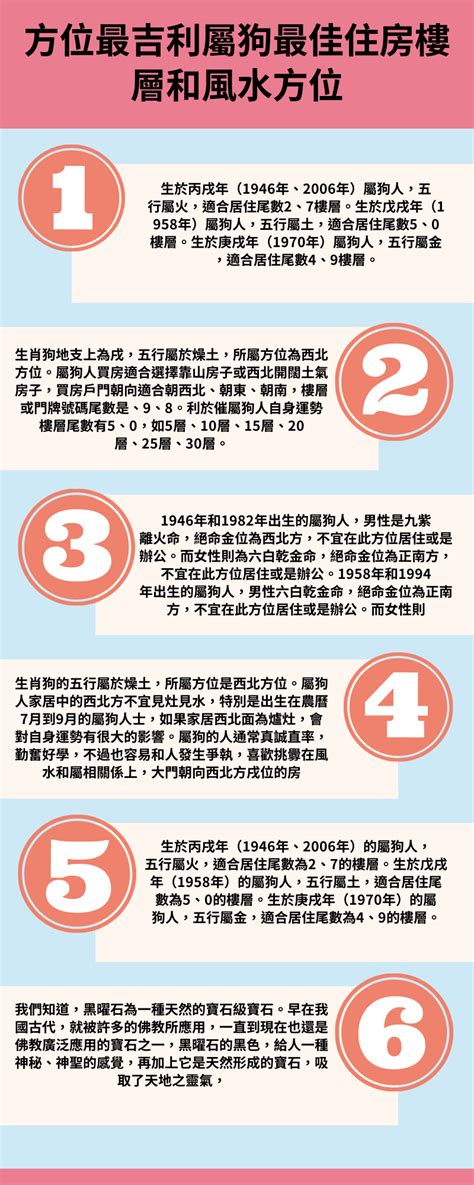 屬狗住宅方位|属狗最佳住房楼层和风水方位